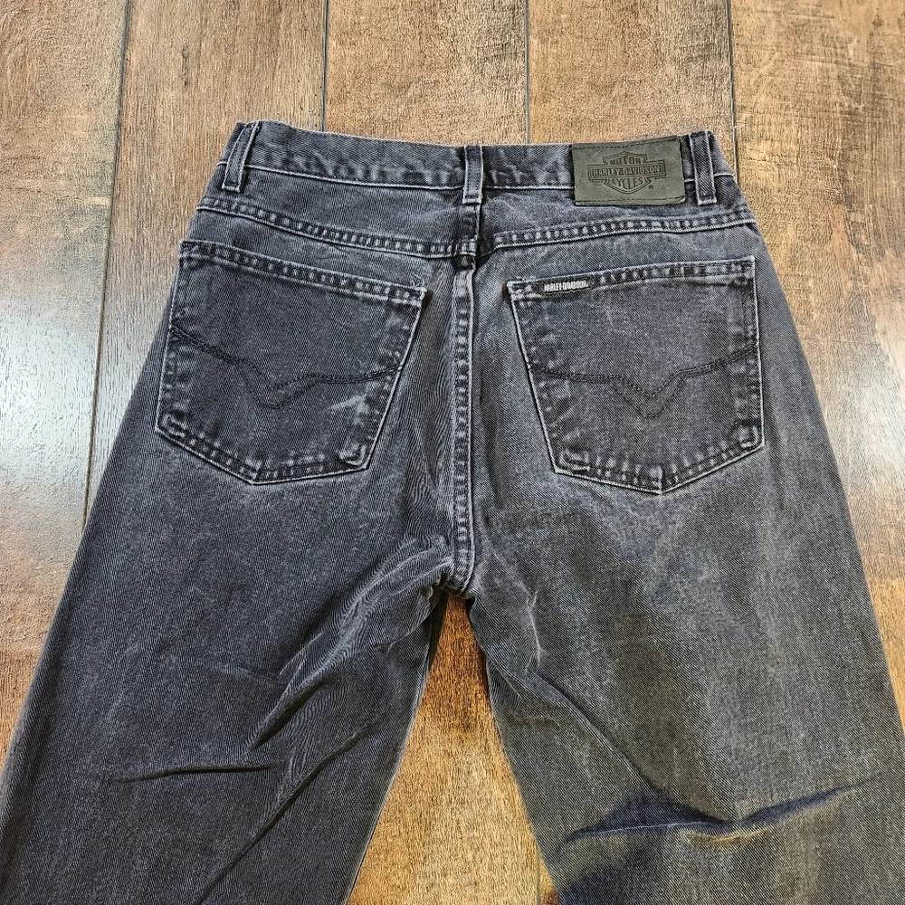 Vintage Harley Davidson Jeans Mens 31x33 Faded Black Straight Leg *READ SIZE